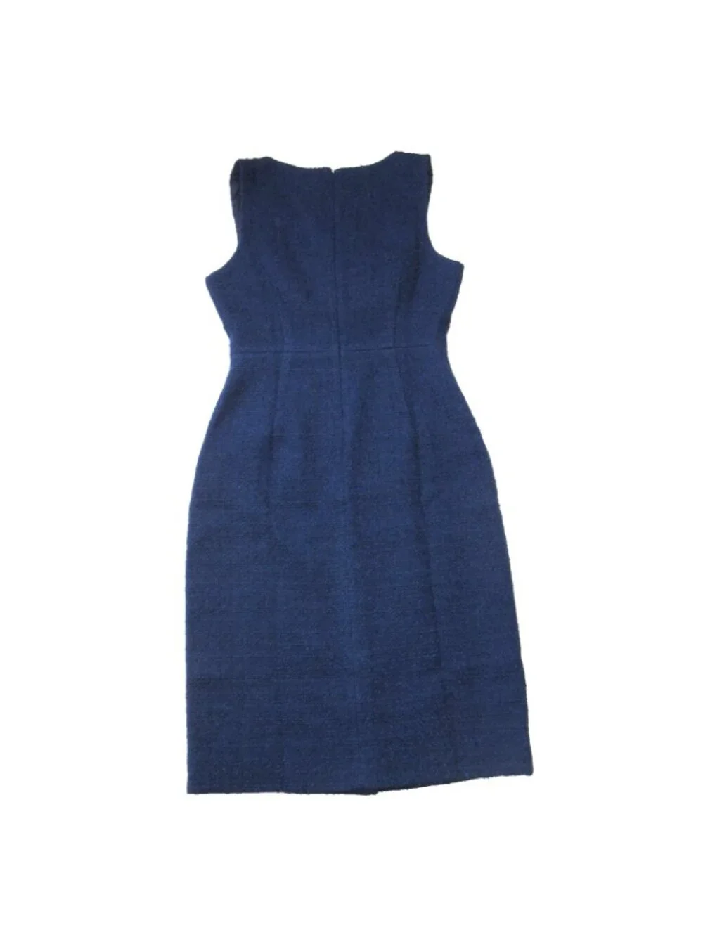 NWT J.Crew Sophia Sleeveless Midi in Dark Evening Blue Tweed Dress 8